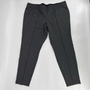 NWT Ava & Viv Heather Gray Mid-Rise Comfort Waist Pants Size 2X (20W/22W) Womens
